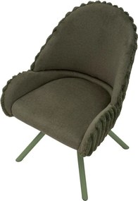 Zielone tapicerowane fotele jadalniane zestaw z podłokietnikami 2 szt. Stockholm – Mauro Ferretti