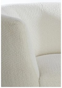 Biały fotel z materiału bouclé Senja – Light &amp; Living