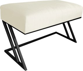 Ławka ZETA tkanina Welur loft ławka metal : Kolor Stelaża - Czarny , Kolor tkaniny - VELVET - MG50, Typ tkaniny - Velvet