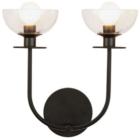 Alora Mood ALM-SYLVIA-2WB-BK-CL - Kinkiet SYLVIA 2xE14/40W/230V czarny