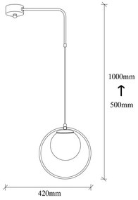 Czarna metalowa lampa wisząca Opviq lights Elpidas