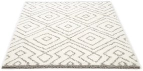 Dywan Shaggy Nano Light Microfibra biało-szary 120 cm x 160 cm