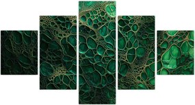 Obraz - Zielony mikroskopowy obraz (125x70 cm)