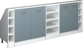 Szafka kuchenna na dach skośny niebiesko-szary 210x46x81.6 r-line