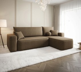 Brązowy narożnik z funkcją spania M5-W35