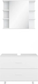 Zestaw mebli łazienkowych biały 80.2x33x60.8 ilias