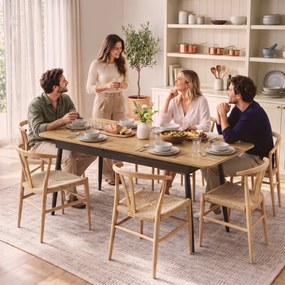 HOMCOM Rozkładany stół 130-160 cm, stół kuchenny z zaokrąglonymi rogami, Dąb | Aosom PL
