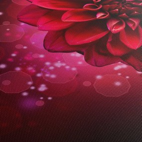 Obraz czerwonego kwiatu (z zegarem) (90x30 cm)