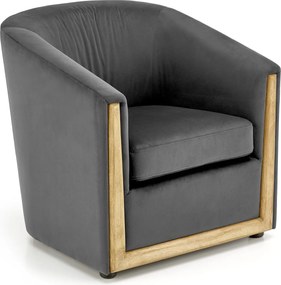 Wygodny fotel wypoczynkowy Enrico z drewnianymi detalami