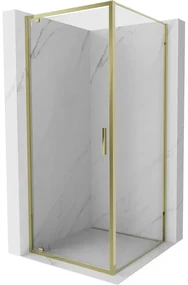 Mexen Exo kabina prysznicowa uchylna 70 x 70 cm, transparent, złota - 8181-070-070-50-00