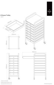 Plastikowy regał na kółkach w biało-srebrnym kolorze 33x83 cm – Premier Housewares