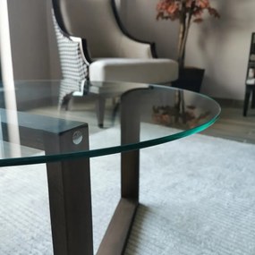 Brązowy okrągły stolik ø 80 cm Yuvarlak – Neostill