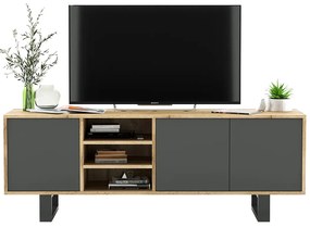 Szafka industrialna rtv dąb wotan + grafit Z0-C54