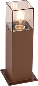 Lampa zewnętrzna 30 cm rdzawo-brązowa z kolcem do ziemi i wpustem kablowej - Denmark