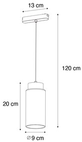 Nowoczesna czarna lampa wisząca do systemu szynowego jednofazowego z LED - Magnetic Vance Nowoczesny Oswietlenie wewnetrzne