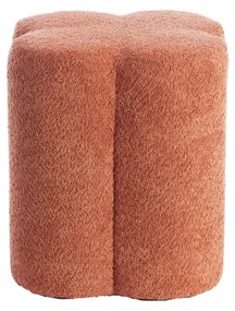 Pomarańczowy puf z materiału bouclé Nalani – Light &amp; Living