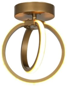 Metalowa lampa sufitowa LED w kolorze brązu Sezen – Squid Lighting