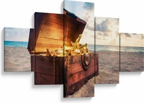 Obraz - Skarb na plaży (125x70 cm)