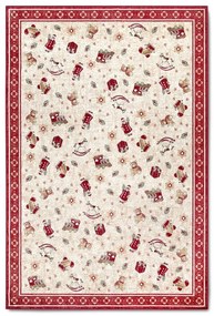 Czerwony dywan z mieszanki bawełny ze świątecznym motywem 160x230 cm Toy's Delight Red Christmas – Villeroy&amp;Boch