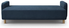 Ciemnoniebieska rozkładana sofa ze schowkiem 231 cm Elen – Micadoni