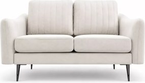 Kanapa Valoris 2-osobowa welur – elegancka sofa wolnostojąca z metalowymi nogami