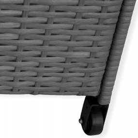 Skrzynia ogrodowa na poduszki z technorattanu XL-SD-S, 75x70x65 cm, szary