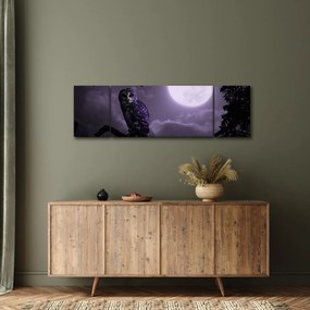 Obraz - Nocna sowa, fioletowy (170x50 cm)