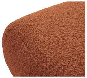 Brązowy puf z materiału bouclé Molino – Micadoni Home