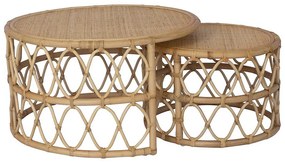 Stoliki kawowe wsuwane - Rattan - Kolor: Naturalny - RONITA