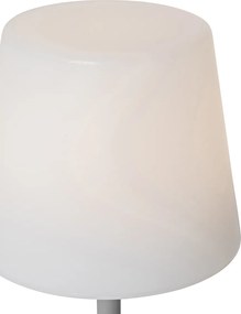 Lampa stołowa szara, ładowalna, z diodą LED i ściemniaczem IP54 - Jude