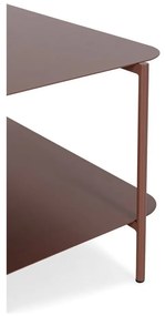 Metalowy stolik w kolorze terakoty 70x73 cm Beatrix – MOME