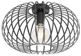 Designerska lampa sufitowa czarna 39 cm - Johanna