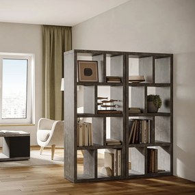 Szary regał w dekorze betonu 70x159 cm Berlin – TemaHome