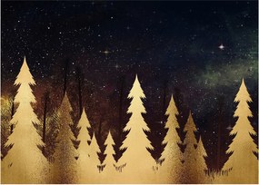 Obraz na szkle - Złota noc (70x50 cm)