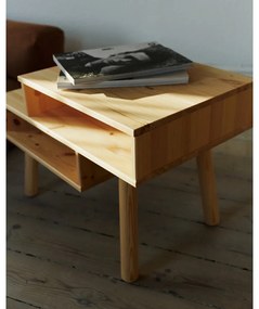 Stolik z drewna sosnowego w czarnym kolorze Karup Design Hako