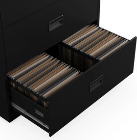 Szafa kartotekowa metalowa czarna: SARA XL V4, 900 x 1320 x 600 mm