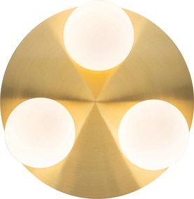 Nowoczesna lampa sufitowa do łazienki mosiądz 3-światła - Cederic
