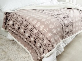 B.E.S. Petrovice Kocyk dla niemowląt BuffaloPłatki śniegu szaro-biały, 150 x 200 cm