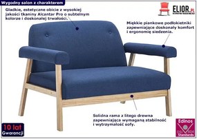 2-osobowa sofa tapicerowana Uxis 2B - granatowa