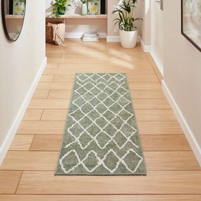 Zielony chodnik odpowiedni do prania 76x230 cm Coral Green – Think Rugs