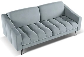 Jasnoniebieska aksamitna sofa 202 cm Nalu – Makamii