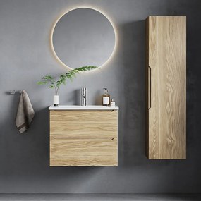 Szafka do Łazienki Słupek Wysoki 1 Drzwi Dąb Olejowany Etna