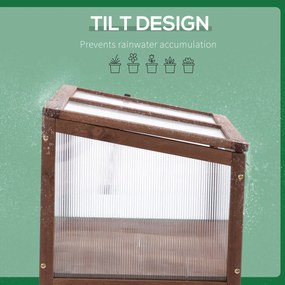 Outsunny podwyższona grządka z drewna skrzynia inspektowa