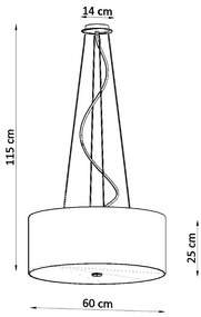 Żyrandol OTTO 60 czarny SOLLUX  LIGHTING