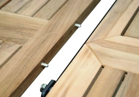 CONCEPT FSC® - stół rozkładany z blatem tekowym - Towar z drobną wadą (N592)