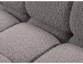 Jasnoszara sofa modułowa z materiału bouclé 288 cm Bellis – Micadoni