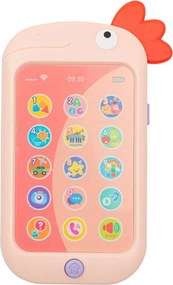 Baby Mix Telefon dla dzieci Papuga różowa, 8 x 14 x 2 cm