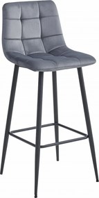 Hoker z czarnymi nogami ARCETO VELVET, ciemnoszary