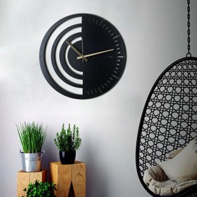 Zegar ścienny Chrono Black, 50 x 50 cm