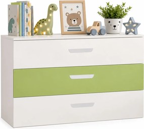 Komoda do pokoju nastolatka kaszmir + zielony M2-H01